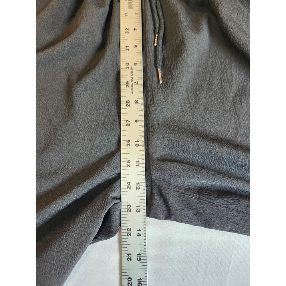 SHEIN Petite XS Wide Leg Textured Crepe Lounge Pants Charcoal Grey Junior Size - Picture 4 of 7